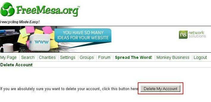 Delete Account